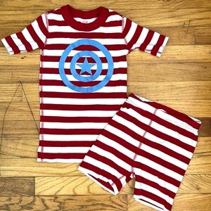 Hanna Andersson Red and White Striped Kids Pajama Set